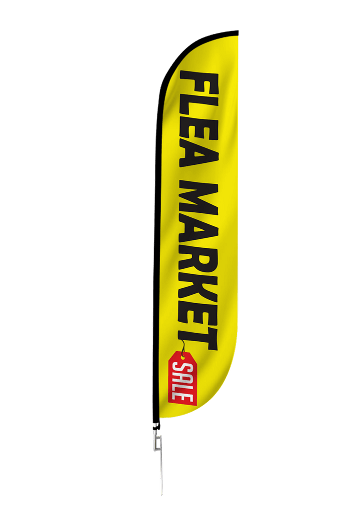 Flea Market Feather Flag Yellow