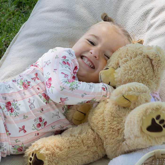 Floral Stripes Bamboo Kids Pajamas