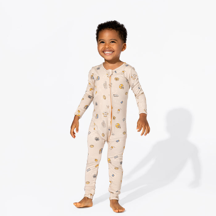Football Bamboo Convertible Footie