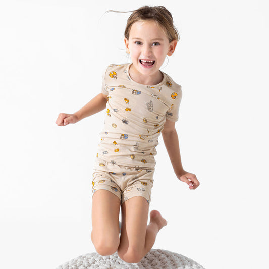 Football Bamboo Kids Pajama Short Set
