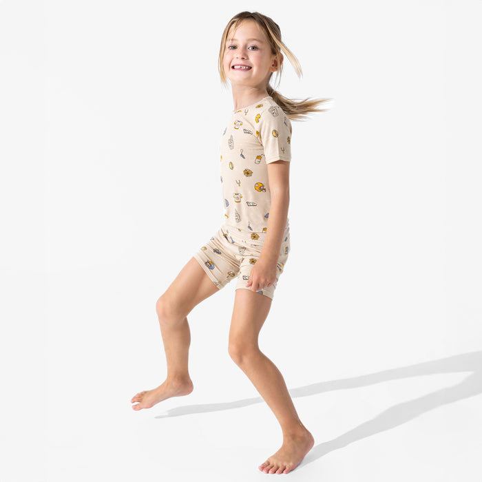 Football Bamboo Kids Pajama Short Set