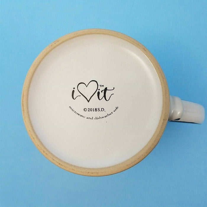 Football Mom Coffee Mug or Tea Cup by Blue Sky Ceramic White 17oz Hashtag