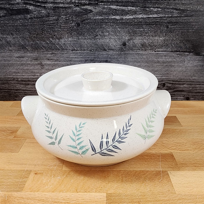 Franciscan Casserole Dish Fern Dell 2Qt 8" with Cover Lid Round Ceramic Bowl