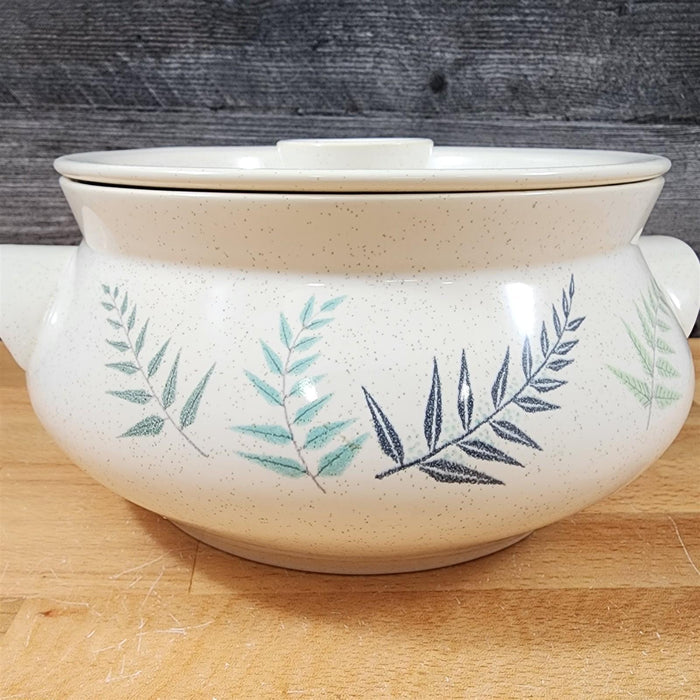 Franciscan Casserole Dish Fern Dell 2Qt 8" with Cover Lid Round Ceramic Bowl