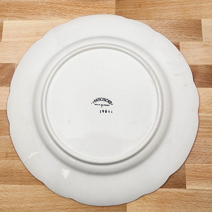 Franciscan Desert Rose 10" Dinner Plate Set of 3 Earthenware USA Half Moon Stamp