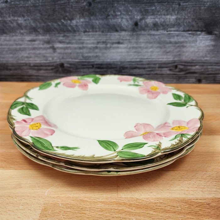 Franciscan Desert Rose 10" Dinner Plate Set of 3 Earthenware USA Half Moon Stamp