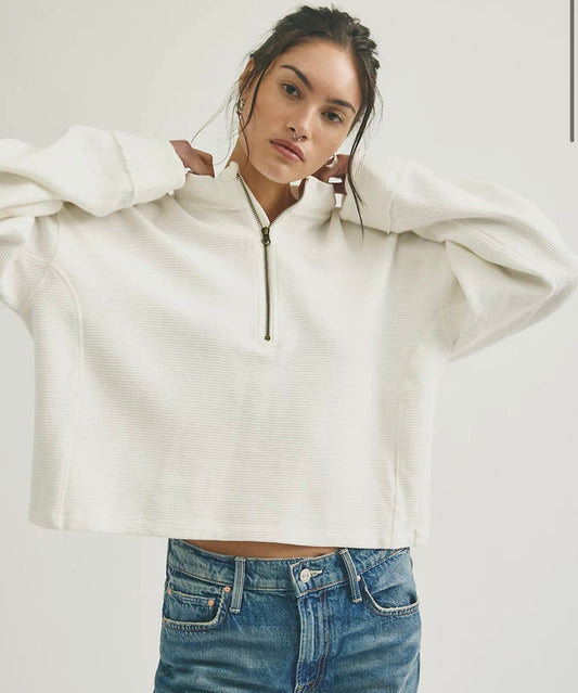 FREE PEOPLE CELESTE QUARTERZIP