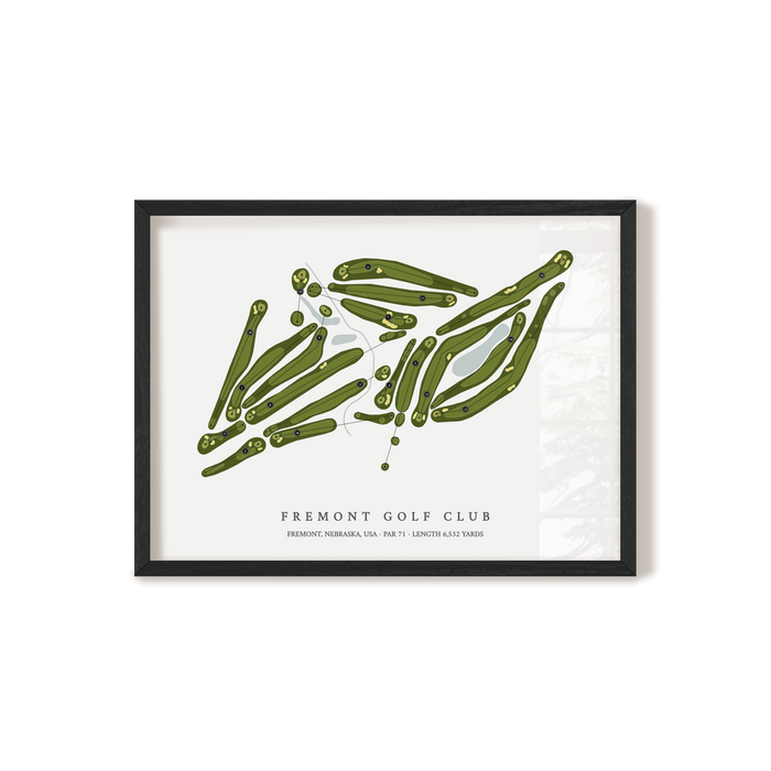 Fremont Golf Club | Golf Course Map | Black Frame