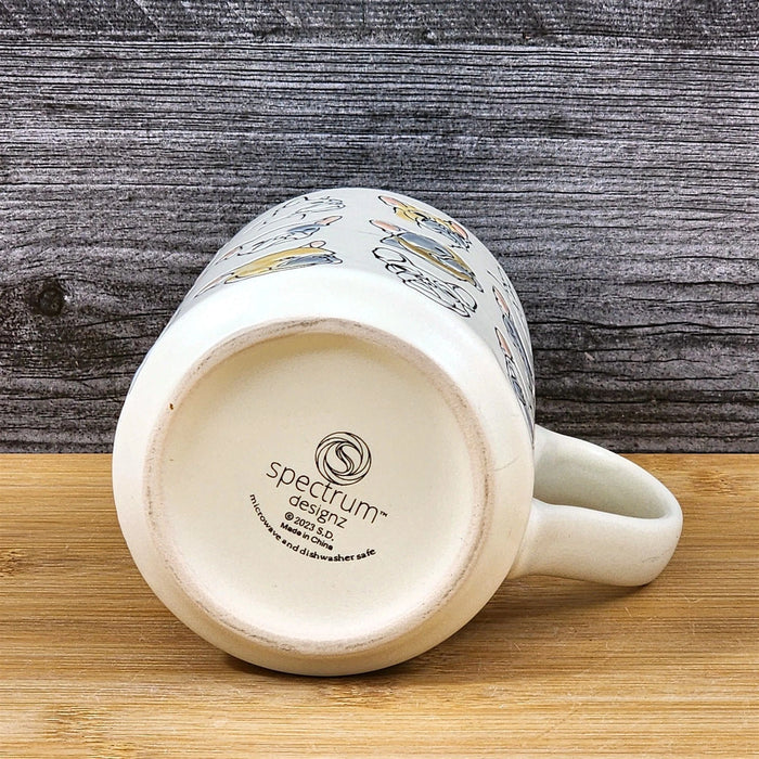 French Bulldog Coffee Mug Dog Bully Breed Tea Cup Blue Sky Ceramic Embossed 18oz