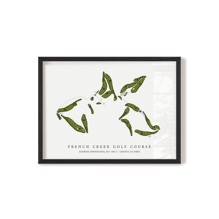 French Creek Golf Course | Golf Course Map | Black Frame