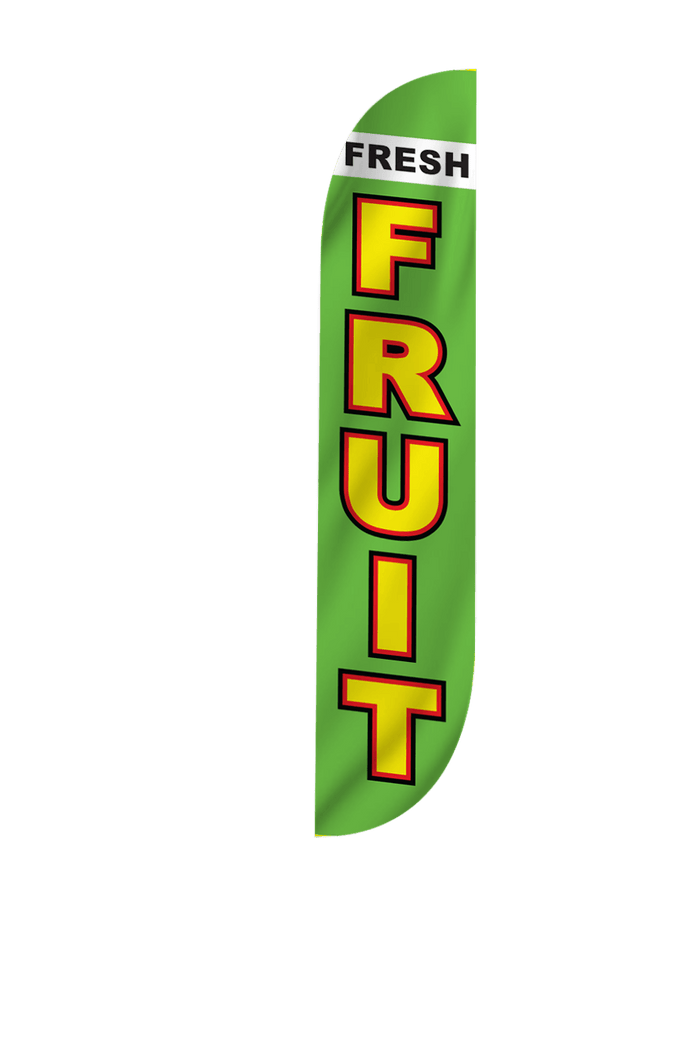 Fresh Fruit Feather Flag Green