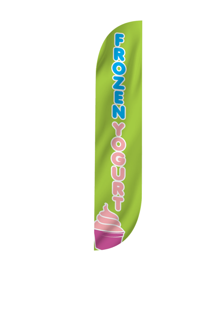 Frozen Yogurt Feather Flag