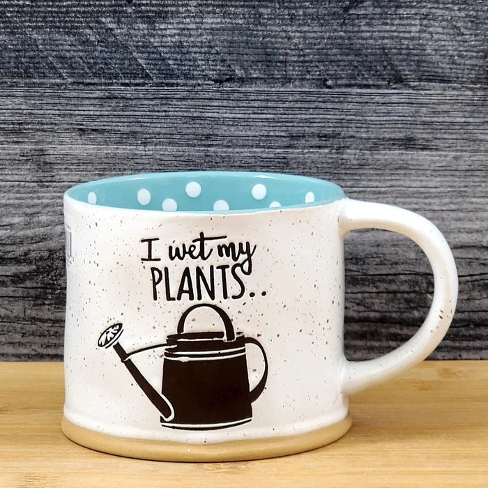 Garden Lover Coffee Mug Watering Can Humor White Tea Cup Ceramic Blue Sky 18oz