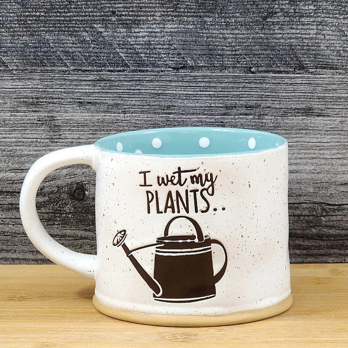 Garden Lover Coffee Mug Watering Can Humor White Tea Cup Ceramic Blue Sky 18oz