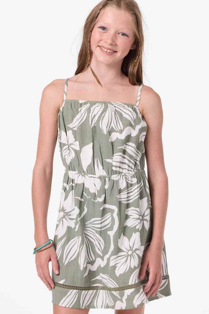 O’Neill girls Alden floral mini dress front view