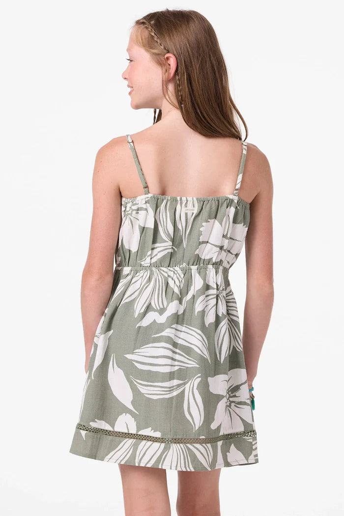 O’Neill girls Alden floral mini dress back view