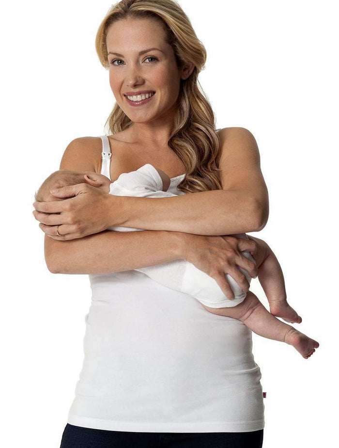 Glamourmom Nursing Bra Long Top with Adjustable Chest Band - B7