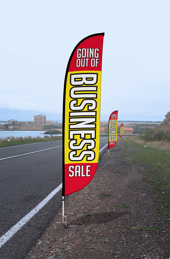 Going Out Of Business Sale Feather Flag