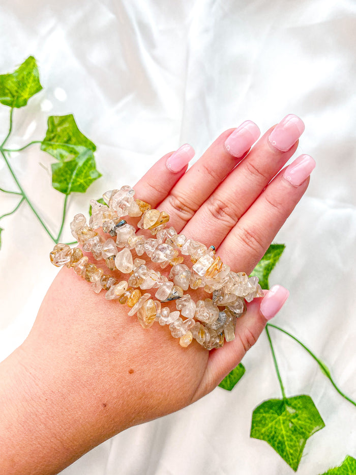Golden Rutile Chip Bracelet