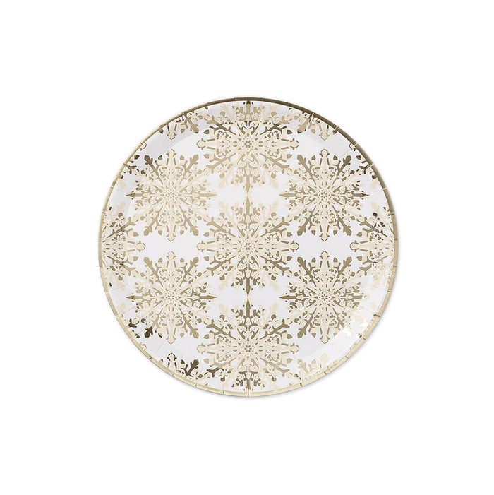 Golden Snowflake Large Plates
