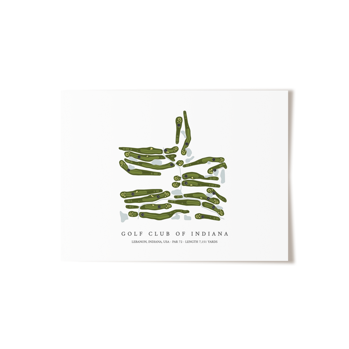 Golf Club of Indiana | Golf Course Map | Unframed