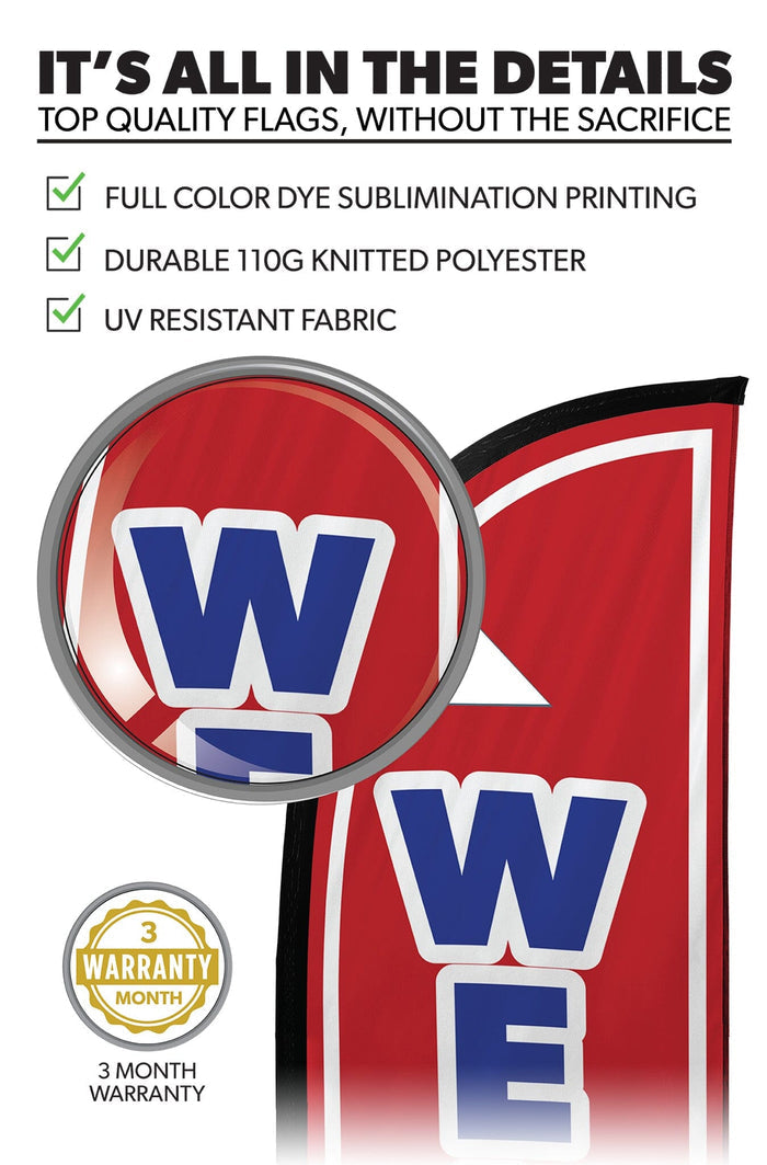 Grand Opening Feather Flag - Variety 3-Pack V2 w/ Ground Spike Pole Set
