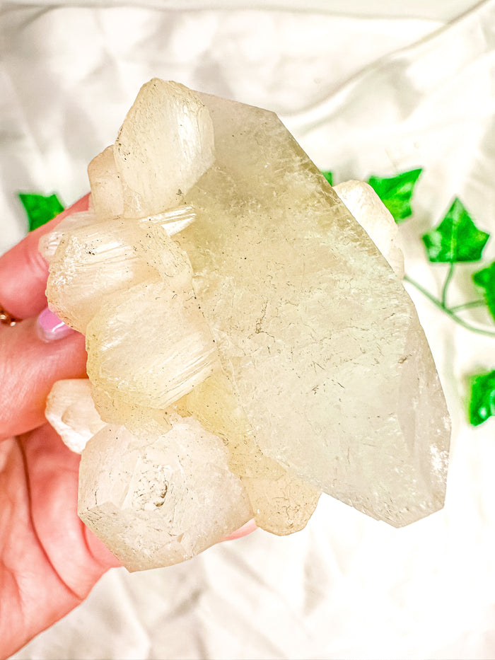 Green Apophyllite with Peach Stilbite Mineral Specimen #11