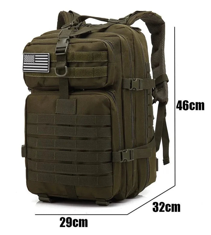 GREEN MILITARY TACTICAL 50L RUCKSACK - Sovira