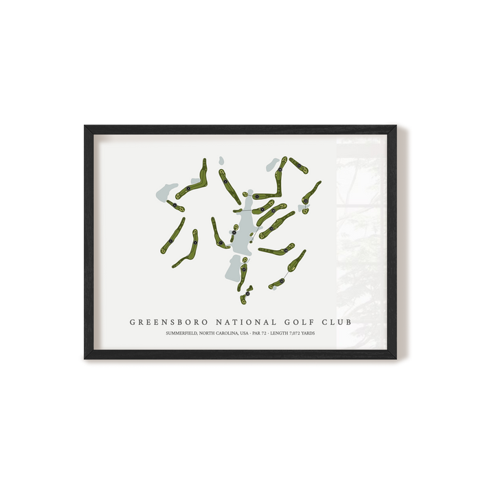 Greensboro National Golf Club | Golf Course Map | Black Frame