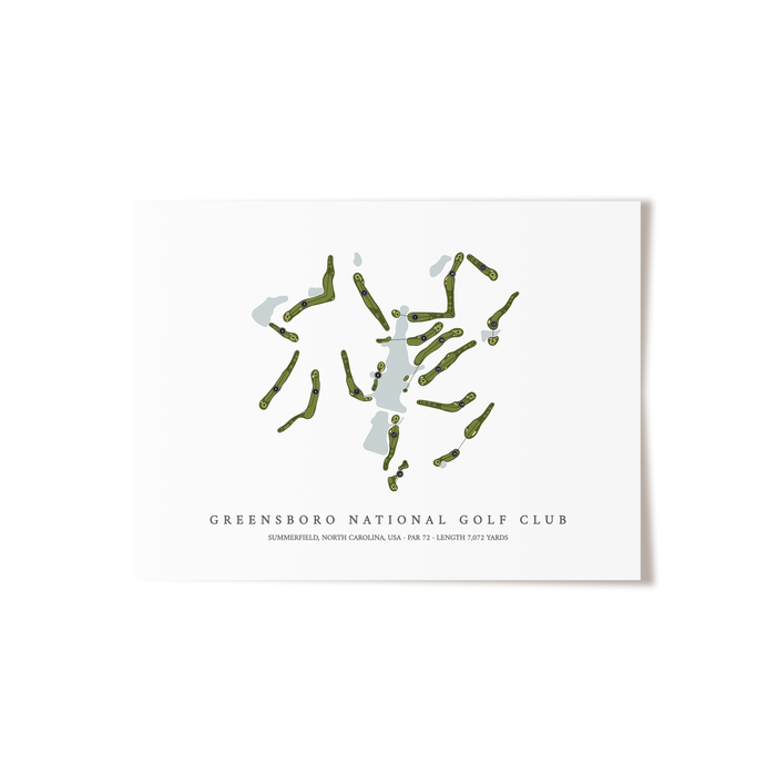 Greensboro National Golf Club | Golf Course Map | Unframed