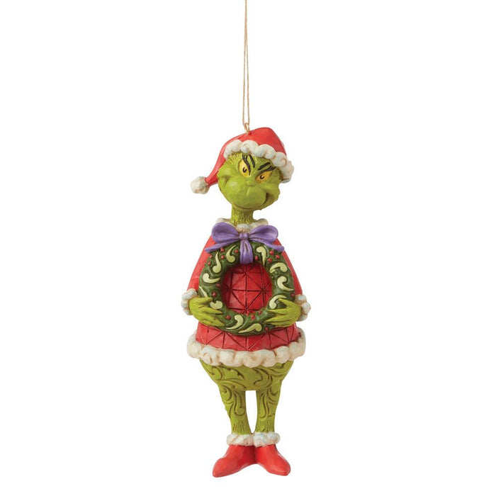 Grinch Holding Wreath