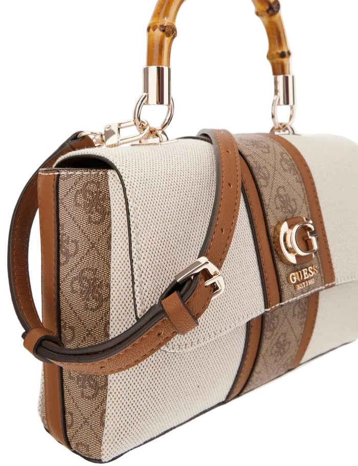 Guess Kerima Bamboo Top Handle Flap Bag GB377 - Runner
