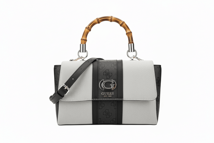 Guess Kerima Bamboo Top Handle Flap Bag GB378 - Runner