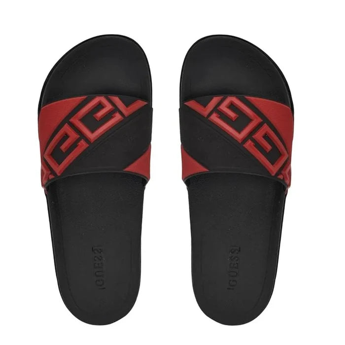 GUESS Odent Men's Slides - BLKRED SLM24 - Runner