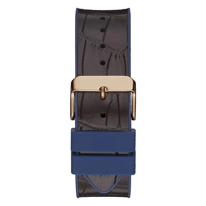 Guess Phoenix Men's Watch with Blue Dial and Brown Leather Strap - GW0386G2 GGM7 - Runner