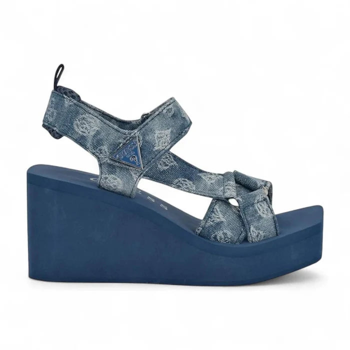 GUESS womens Daysa Wedge Sandal - BLU SLW10 - Runner