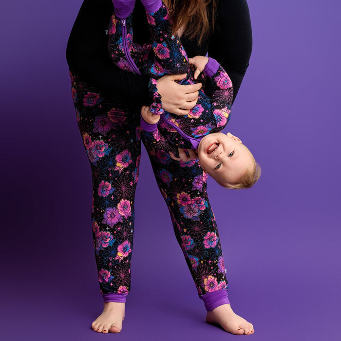Halloween | Violet Webs | Bamboo Zipper Pajamas