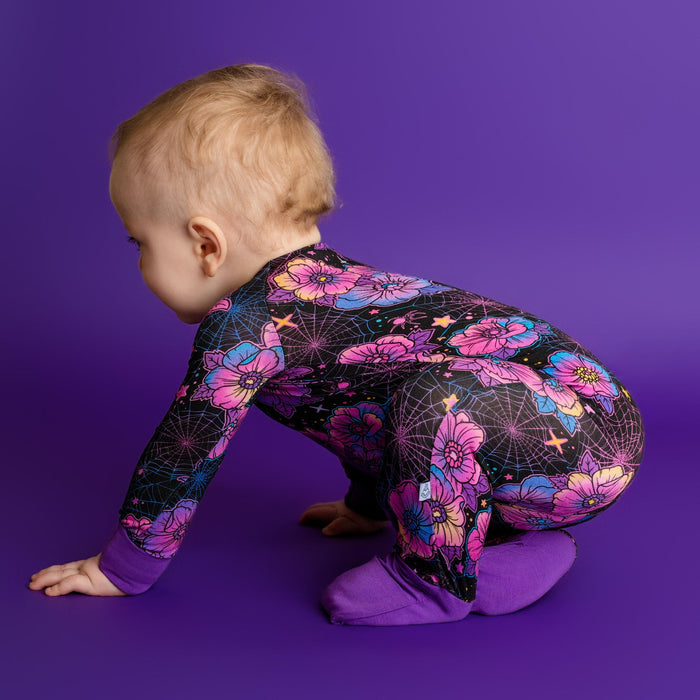 Halloween | Violet Webs | Bamboo Zipper Pajamas