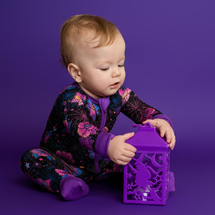 Halloween | Violet Webs | Bamboo Zipper Pajamas