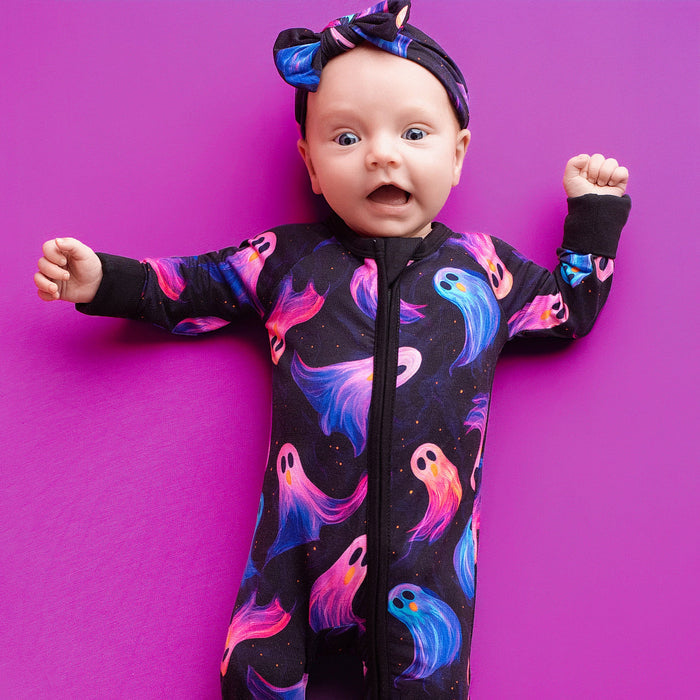 Halloween | Whirling Ghosts | Bamboo Zipper Pajamas