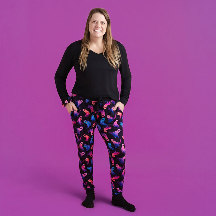 Halloween | Whirling Ghosts | Women's Bamboo Joggers