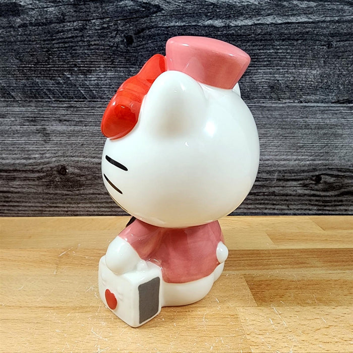 Hello Kitty Brave Professional Nurse Figurine Ceramic Embossed Blue Sky