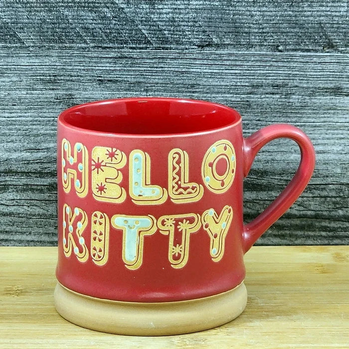 Hello Kitty Christmas Coffee Mug by Blue Sky Ceramic Embossed Holiday Tea Cup