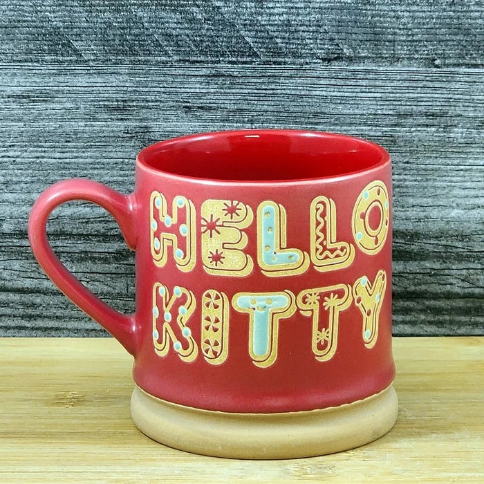 Hello Kitty Christmas Coffee Mug by Blue Sky Ceramic Embossed Holiday Tea Cup