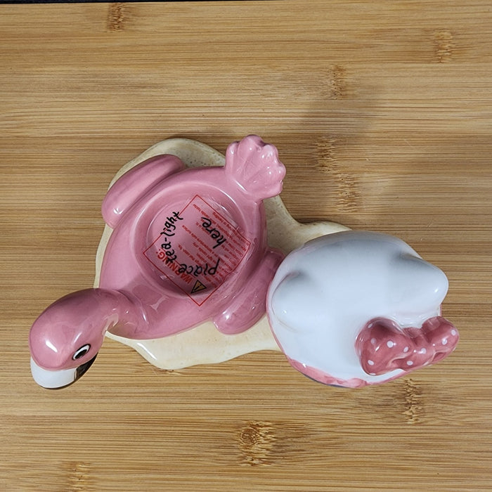 Hello Kitty Pretty Pink Flamingo Candle Holder Tea Light Lite Ceramic Blue Sky