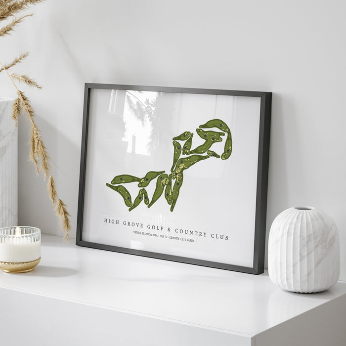 High Grove Golf & Country Club | Golf Course Map | On Table