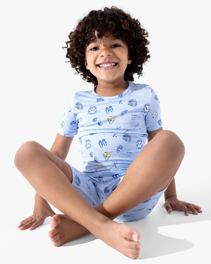 Hockey Bamboo Kids Pajama Short Set