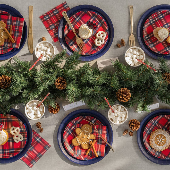 Holiday Plaid Plates Small