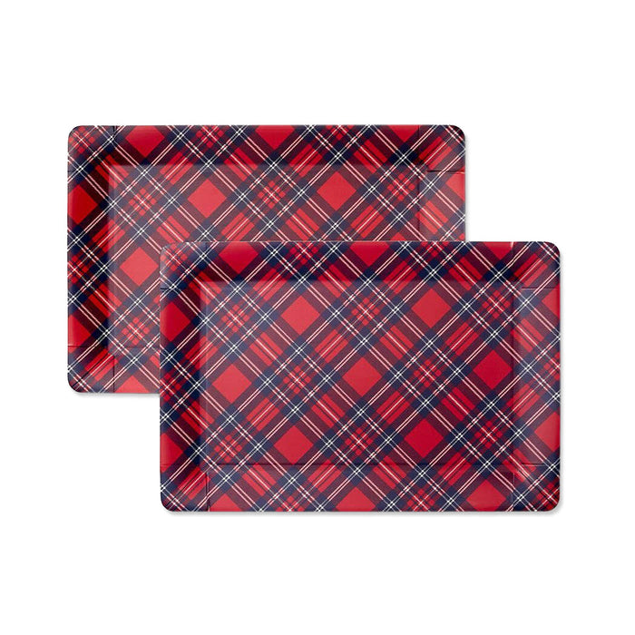 Holiday Plaid Serving Trays