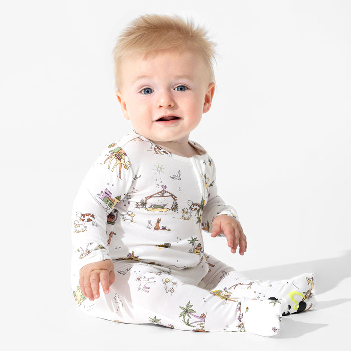 Holy Night Bamboo Convertible Footie